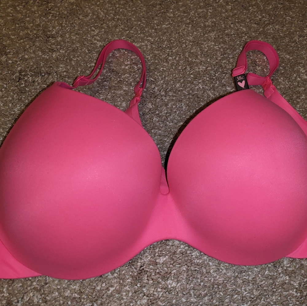 Victoria Secret padded Bra Hot Pink size 38C. NWT.